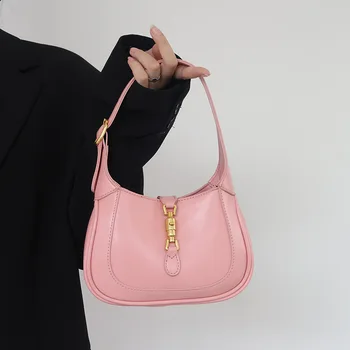 Évjárat Csavargók Táskák A Nők Hordozható Nyereg Bőr Rózsaszín Válltáska Luxus Design Hosszú Szíj Női Hónalj Nyári Táska