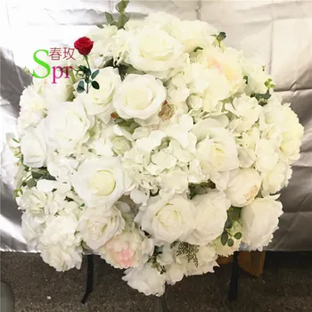 SPR Újonnan Divat Mesterséges Asztal Dísze virág labda Dekoráció Virág Fal Hátteret, Virág, Esküvői