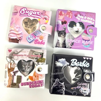 Új, 3 Inch Aranyos Amerikai Retro Binder Tároló Fotóalbum Korea Kpop Idol Kártya Tartóját Aranyos Mini Gyűjteni Könyv Ajándék